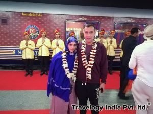 Guest Welcome at Maharaja Express Train